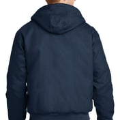 Back view of Duck Cloth Hooded Work Jacket