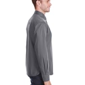 Side view of Men’s Crown Collection Stretch Broadcloth Untucked Shirt