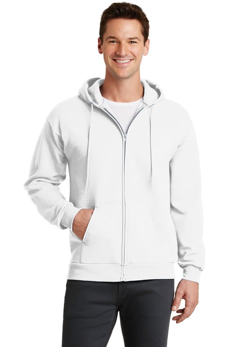 Front view of Core Fleece Full-Zip Hooded Sweatshirt