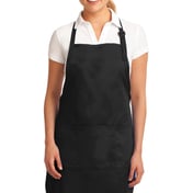 Front view of Easy Care Full-Length Apron With Stain Release