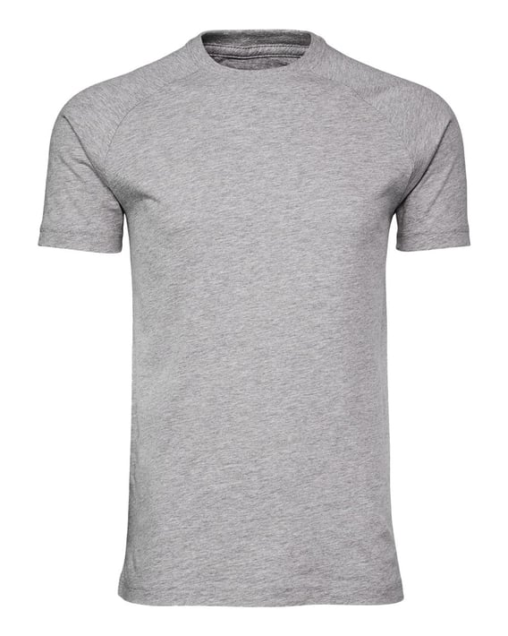 Front view of Heather CVC Raglan Tee