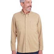 Front view of Adult StainBloc Pique Fleece Shirt-Jacket