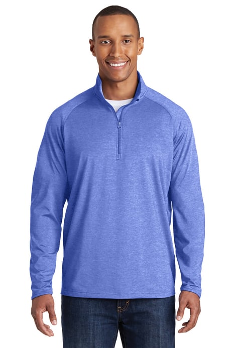 Front view of Tall Sport-Wick® Stretch 1/4-Zip Pullover