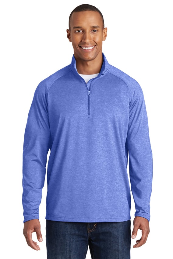 Front view of Tall Sport-Wick® Stretch 1/4-Zip Pullover