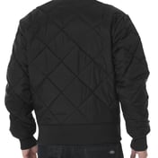 Back view of Men’s Diamond Quilted Nylon Jacket