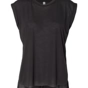 Front view of Women’s Flowy Rolled Cuffs Muscle Tee