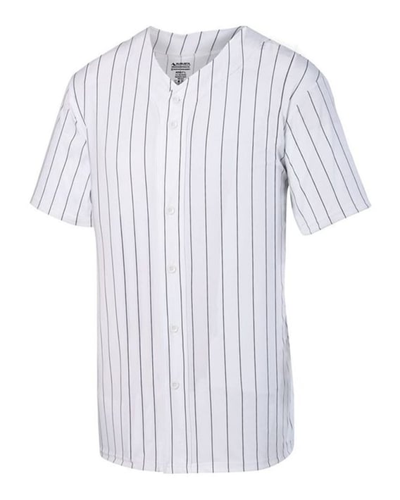 Side view of Youth Pinstripe Full Button Baseball Jersey
