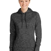 Front view of Ladies PosiCharge® Electric Heather Fleece Hooded Pullover