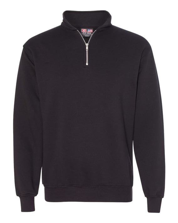 Front view of USA-Made Quarter-Zip Pullover Sweatshirt