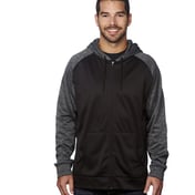 Front view of Performance Raglan Full-Zip Sweatshirt