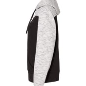 Side view of Mélange Fleece Colorblocked Hooded Sweatshirt