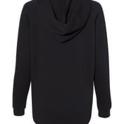 Back view of Women S Lightweight California Wave Wash Hooded Sweatshirt