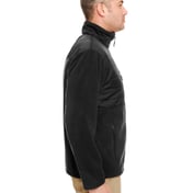 Side view of Men’s Fleece Jacket With Quilted Yoke Overlay