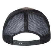 Back view of Faux Waxy Trucker Cap