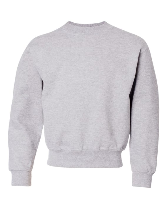 Front view of NuBlend® Youth Crewneck Sweatshirt