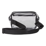 Back view of Clear Stadium 2-Pocket Fanny Pack/Crossbody Bag