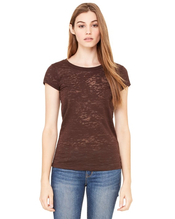 Front view of Ladies’ Burnout Short-Sleeve T-Shirt