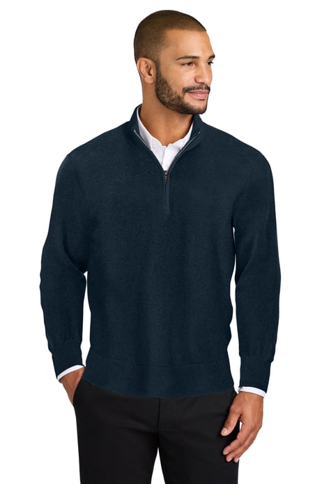 Front view of Easy Care 1/4-Zip Sweater
