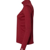 Side view of Women’s Striated Quarter-Zip Pullover