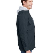 Side view of Men’s Hooded Duck Quilted Shirt Jacket