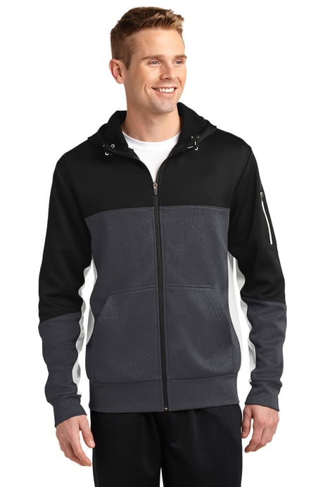Front view of Tech Fleece Colorblock Full-Zip Hooded Jacket