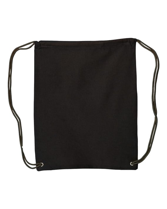 Front view of Canvas Drawstring Backpack