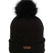 Back view of The Montage Pom Cuffed Beanie