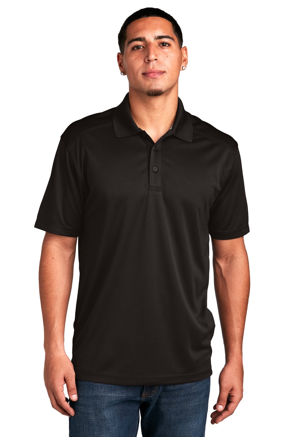 Front view of PosiCharge® Micro-Mesh Polo