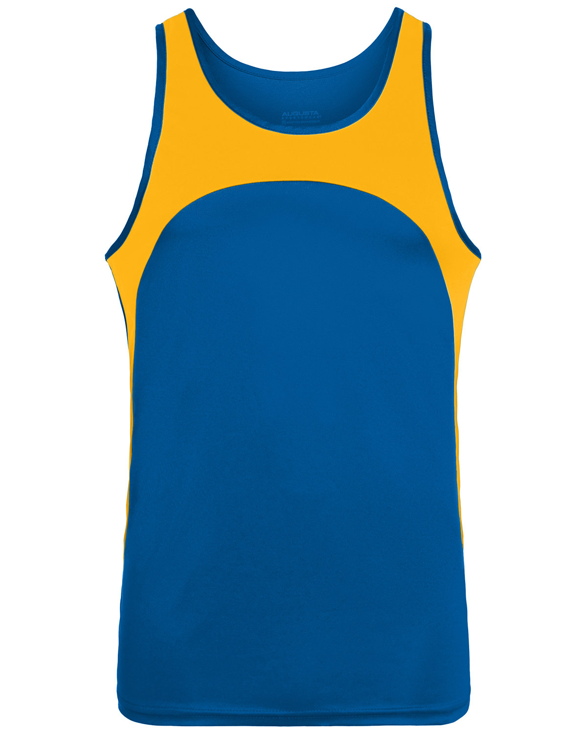 Front view of Youth Wicking Polyester Sleeveless Jersey With Contrast Inserts