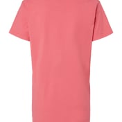 Back view of Garment-Dyed Women’s V-Neck T-Shirt