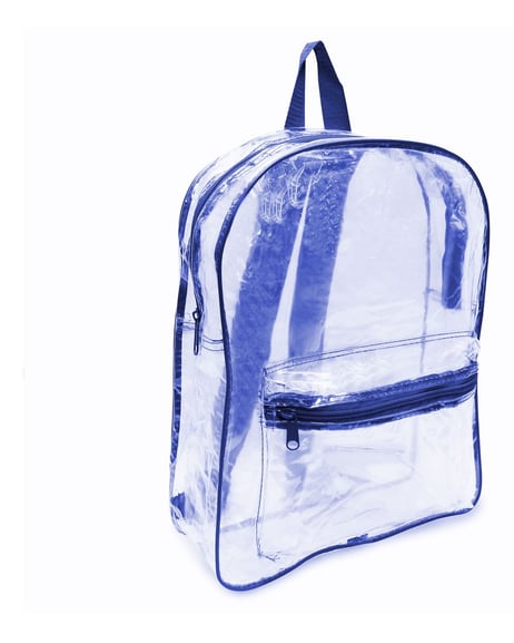 Front view of Clear PVC Backpack