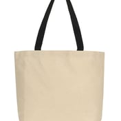 Front view of Colored Handle Tote