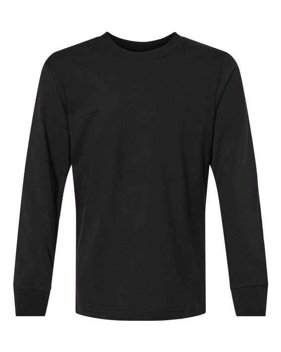 Front view of Youth Cotton Long Sleeve T-Shirt