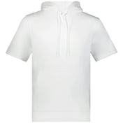 Front view of Fleece Short Sleeve Hooded Pullover
