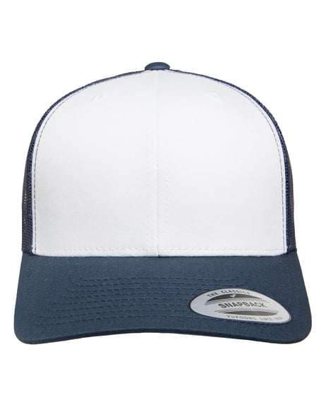 Front view of YP Classics® Adult Adjustable White-Front Panel Trucker Cap