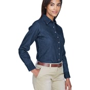 Side view of Women’s Long Sleeve Denim Shirt