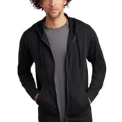 Front view of PosiCharge ® Tri-Blend Wicking Fleece Full-Zip Hooded Jacket