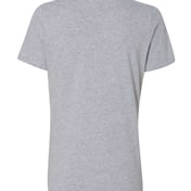 Back view of Women’s Relaxed Heather CVC V-Neck Tee
