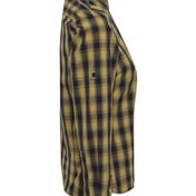 Side view of Women’s Mulligan Check Long Sleeve Cotton Dress Shirt