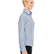 Side view of Ladies’ Refine Wrinkle-Free Two-Ply 80’s Cotton Royal Oxford Dobby Taped Shirt