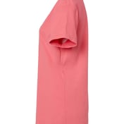 Side view of Garment-Dyed Women’s V-Neck T-Shirt