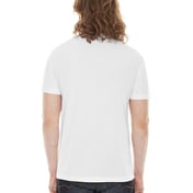 Back view of Unisex Poly-Cotton USA Made Crewneck T-Shirt