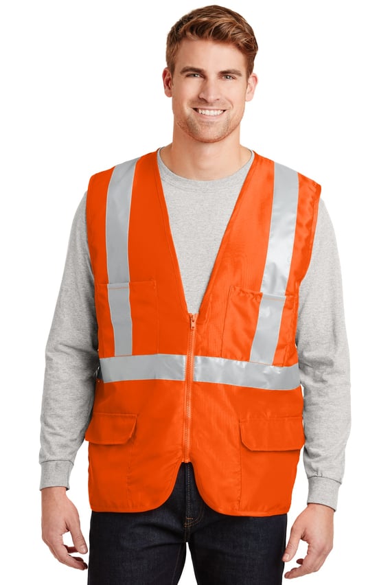 Front view of ANSI 107 Class 2 Mesh Back Safety Vest