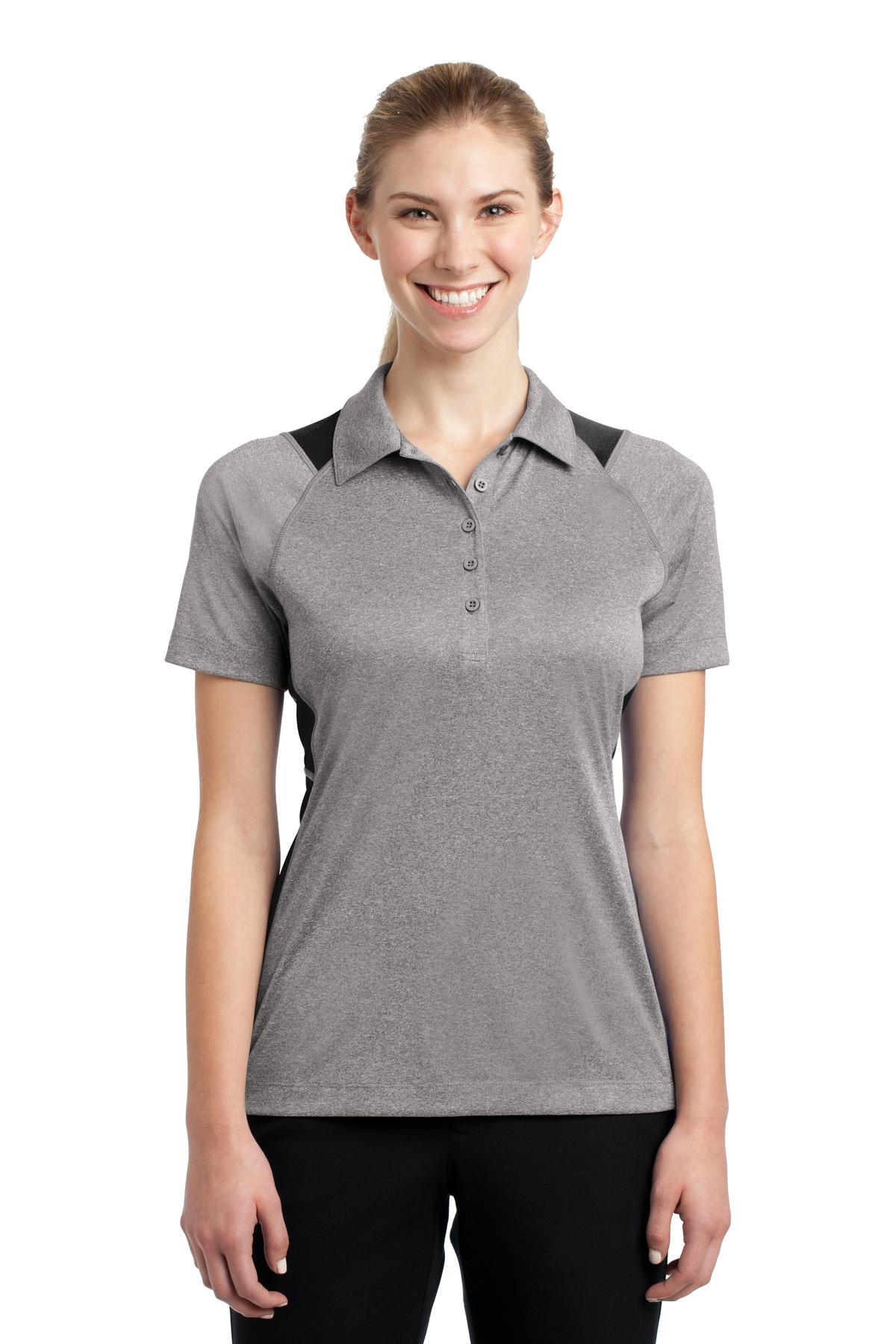 Front view of Women’s Heather Colorblock Contender Polo