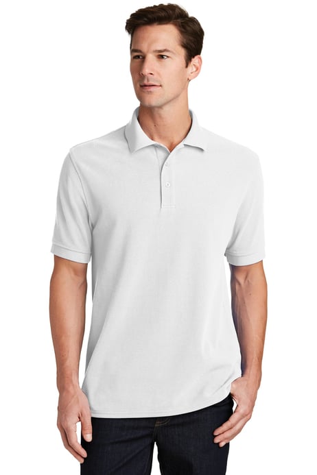 Front view of Combed Ring Spun Pique Polo