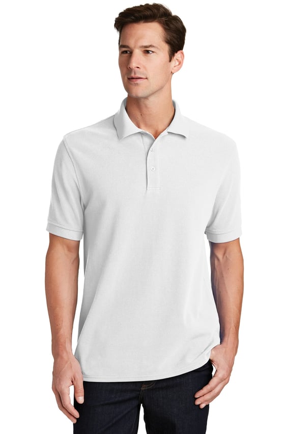 Front view of Combed Ring Spun Pique Polo