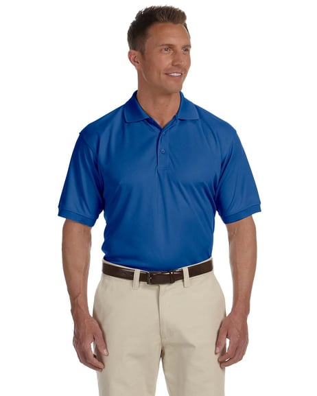 Front view of Men's Dri-Fast Advantage Solid Mesh Polo