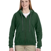 Front view of Heavy Blend Vintage Classic Full-Zip Hooded Sweatshirt