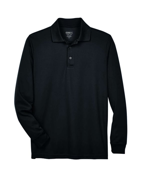 Front view of Tall Pinnacle Performance Long Sleeve Piquéé Polo