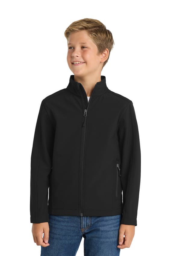 Front view of Youth Core Soft Shell Jacket